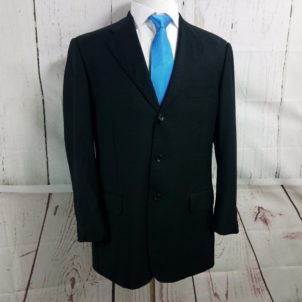Medici US 44R EUR 52R Black Suit Blazer Sport Coat